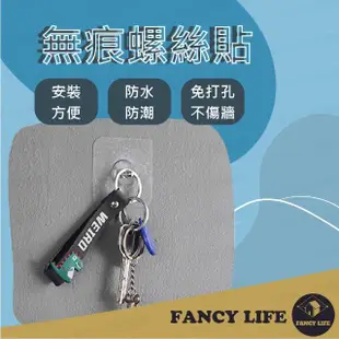 【FANCY LIFE】無痕螺絲貼(掛勾 掛鉤 免釘掛勾 螺絲貼片 免釘螺絲 墻貼 免釘牆貼片 無痕螺絲貼 免釘膠) 雙1