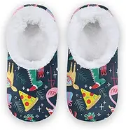 [Caihoyu] Slippers for Kids Girls Boys Fuzzy Fleece Non-Slip Lightweight House Shoes Hotel Travel Bedroom Airplane Party