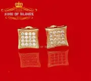 0.26ct Cubic Zirconia 925 Yellow Silver Women's & Men's Hip Hop Kite Earrings