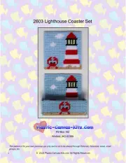Lighthouse Coaster Set- Plastic Canvas Pattern or Kit