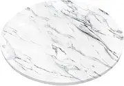 Round Table Cover 23.6'' Waterproof Marble Table Cover with Anti-Slip Edge Easy to Clean Round Elastic Tablecloth for Indoor and Outdoor Use