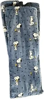 [Berkshire Blanket] & Home Co Peanuts Throw Blanket, Snoopy & Woodstock with Paw Prints, 60" x 70"