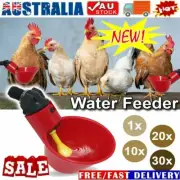 1~30X Automatic Cups Water Feeder Drinker Chicken Waterer Poultry Chook Bird HI