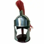 Medieval Knight Steel Roman Helmet With Red Plum Armor Roman 18gauge Helmet