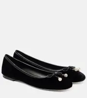 [Jimmy Choo] Jimmy Choo Elme velvet ballet flats AU 6.5 black
