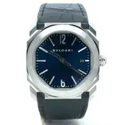 Original Pre-owned Bvlgari Octo Solotempo Blue Dial Men's Watch 102429