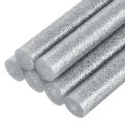 Mini Hot Glue Sticks for Glue Gun 0.43-inch x 4-inch Glitter Silver 6pcs