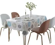 08 2PCS Table Cloth Waterproof Dining Table Cloth Living Room Coffee Table Cloth