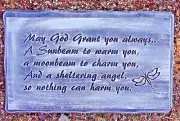 Bench top mold Irish memorial abs plastic concrete plaster mold 22"x13.5"x2.25"
