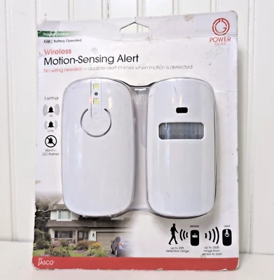 Power Gear Wireless Motion Sensing Alert Security Alarm Sensor 250ft Range NEW!