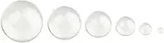 Clear Crystal Ball Sphere Transparent Grass Lens Ball 6 Pack 10mm,20mm,30mm,40mm,50mm,60mm for Photography Accessory Camera Photo Props, Teaching, Decoration