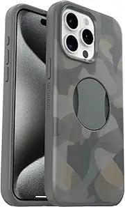 OtterBox OTTERGRIP - iPhone 15 Pro Max for MagSafe, Drop Proof, Protective Case with Built-in Grip, 3X Tested to Military Standard, Iron Camo
