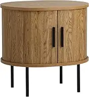 OIKITURE Set of 2 Bedside Table with Drawers, 2-Tier End Tables with Handles, Side Table Storage Cabinet MDF for Bedroom, Living Room, Home