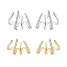 Four Claw Earrings Cubic Zirconia Earrings Piercing Studs Earring for Women