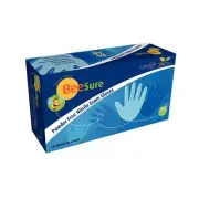 Cranberry 1116 BeeSure Light Blue Nitrile Examination Gloves PF Small 100/Box