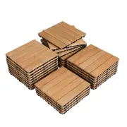 Yaheetech 27PCS Interlocking Patio Deck Tiles Outdoor Flooring Garden Poolside F