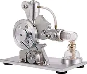 3-5V DIY Portable Mini Silver Air Stirling Engine Motor Model Educational Steam Power School Physics Engine Teaching Equipment Accessory