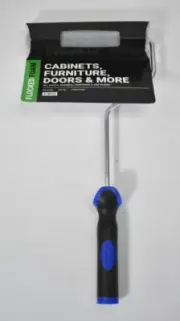 Whizz Flocked Foam Cabinets Furniture Mini Paint Roller 6" Blue Handle W000704