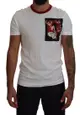 Dolce & Gabbana Cotton White Logo Print Crewneck T-shirt