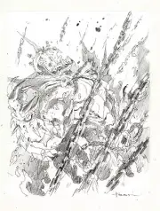 KERON GRANT KING SPAWN SCORCH ORIGINAL COMIC COVER PENCIL SKETCH