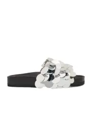 Paco Rabanne Sparkle Decorative Applique Slides 36 White