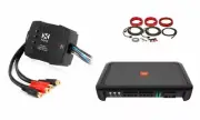JBL ClubA754 4-Channel Amplifier With NVX Line-Output-Converter & 8 AWG Amp Kit