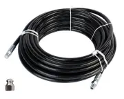 Schieffer 1/4" x 100' 4400 PSI Thermoplastic Sewer Jetter Hose & 5.5 Nozzle