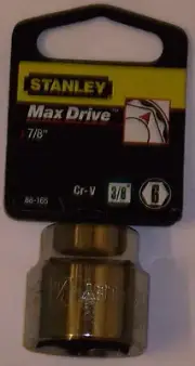 New Stanley 7/8" Socket 3/8" Drive