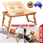 Folding Laptop Table Desk Computer Study Bed Adjustable Stand Portable Cup Slot
