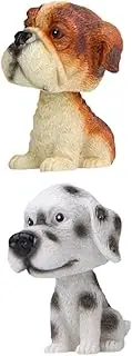 ERINGOGO 2pcs Shaking Head Dog Models for Car Dashboard Fun Ornaments Playful Vehicle Accessories Aesthetic Interior Decor for Car Dashboard Unique Present Idea