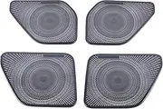 Rynplex for Land Rover, Defender 110 2020 2021 2022 Accessories Car Loudspeaker Decoration Door Horn Cover Speaker Net Protection Car Speaker Trim(Black Color)