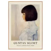 Galrie Gustav Klimt's Timeless Portrait of Helene Klimt - Art Nouveau Masterpiece Print, Wood Frame, A2 42 x 60cm (16 x 24inch)