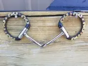 Floral Engraved D Ring Snaffle Bit