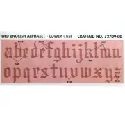 Tandy Leather Craftaid Plastic 3/4" Old English Alpha Template 72709-00