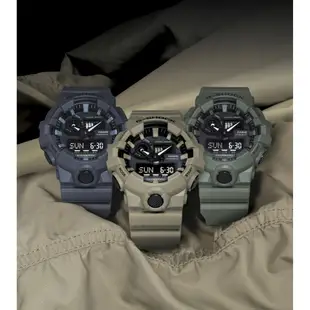 CASIO G-SHOCK 軍用手錶/賽車錶/運動錶/學生錶/機能手錶/絕對強悍電子錶 橄欖綠色GA700UC正品保證