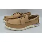 Sperry Womens Size 10 A/O Plushwave 2.0 Off-White Leather Slip On Boat Shoes