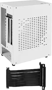 Aswalling A07 Mini ITX Computer Case Chassis HTPC Host Case USB3.0 ITX Enclosure with Graphics Card Extension Cable(C)