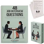 PHRASE IT 48 Job Interview Questions Cards - Practice Skills for Your Next Career Opportunity
