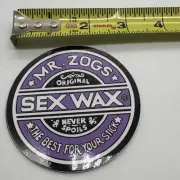 Mr. Zogs Sex Wax Sticker 3" Purple Original Surf Free Tracked Shipping