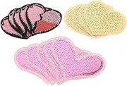 DOITOOL 15pcs Heart Shape Iron Patches DIY Clothing Accessories Applique Patches for Scarf Jeans Sweaters Durable Fade Resistant for Personalization and Repair