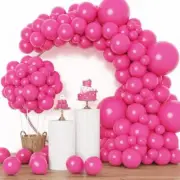 102Pcs Hot Pink Balloons Garland Kit,12Inch Hot Pink Party Balloons Arch Garland
