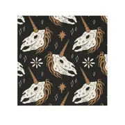 Magical Unicorn Face Towel - Black & White Design for Spa & Bath