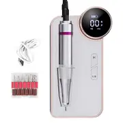 Beakey Electric Nail Grinding Set Professional Nail File Kit for Nail Artists DIY-White