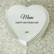 Personalised Ladies Heart Shaped Trinket Box