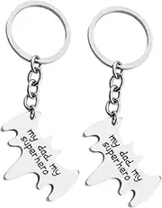 [GAROZATION] 2pcs Bag Hanging Adorn Father' Day Key Ring Father Key Chain Key Chain Pendant Bat Charm Keychain Backpack Pendant Bag Ornament Delicate Key Ring Metal Key Ring Keychain Adornment