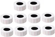MINAOLULUS 10 Rolls White Adhesive Pricing Labels for Retail and Office Use Self Adhesive Stickers for Supermarket Pricing Printing Excellent Adhesion Total