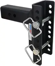 Shocker XR Adjustable Drop Hitch Base Frame Only with Pins, Fits 2-1/2" Hitch(10 Hole Channel)