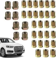Brake Nut, Brake Fitting, Rust Resistant Brake Pipe Assortment Repair Kit | Brake Connector, Heavy Duty Union Tube Nut and