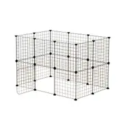 Pet Dog Playpen Enclosure Cage 20 Panel Puppy Fence Play Pen Foldable Metal