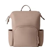 Leather Diaper Bag Backpack, Water-Resistant Travel Toddler Bag, 16.14x13.78x7.87 inches Fashion PU Leather Mommy Daypack, Large Organizer for Unisex, Space Aquarium Pet Tank, Khaki, Refer to